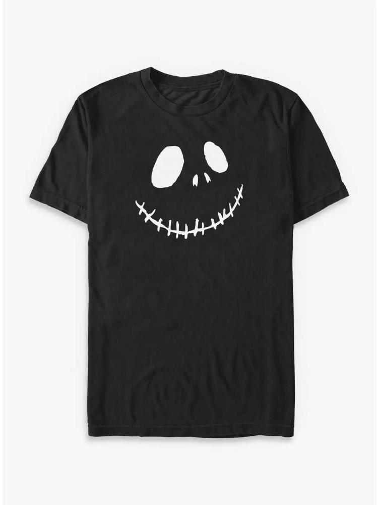 2026 New Nightmare Before Christmas Jack Print Womens Crew Neck Loose Plus Size Comfortable Short Sleeve TShirt