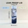 1PC Dark Blue Fluid Marble Pattern 750ml Color Plastic Sports Water Bottle Leakproof Flip Straw Lid Suitable for Sports Office Home Use