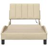Bed Frame without Mattress  Hanko  Cream 80x200 cm Fabric