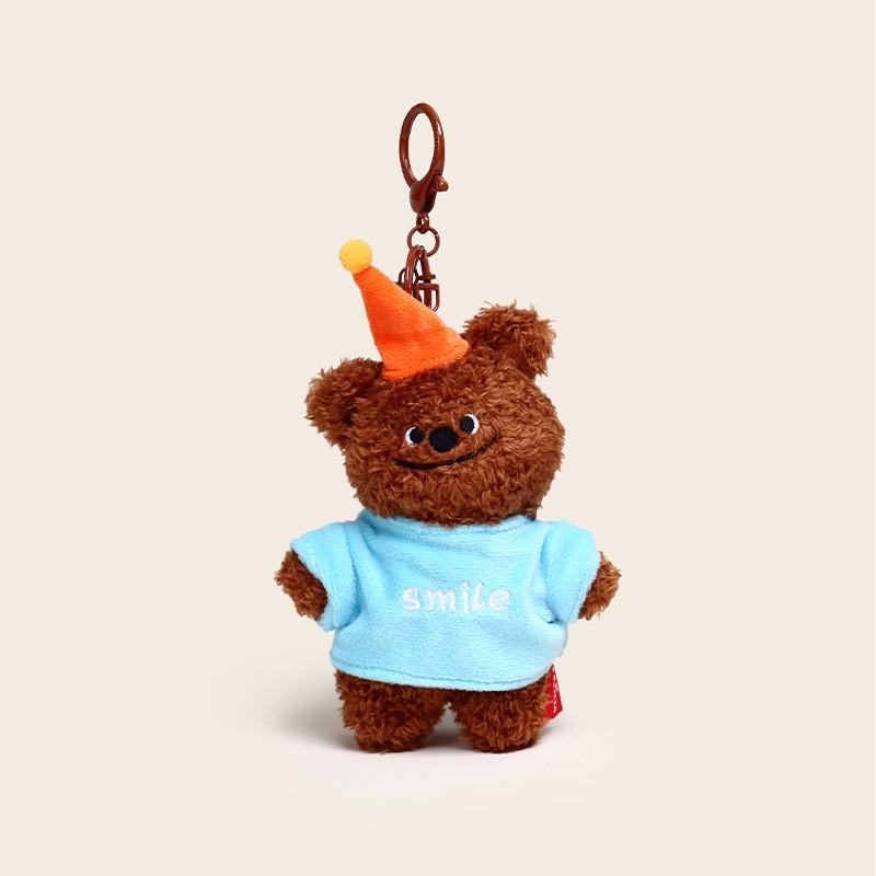 Wear Bear Clothes Plush Keychain Backpack Pendant Cartoon Kids Gift Decoration
