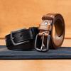 Retro Belt Men'S First Layer Cowhide Genuine Leather Versatile Tree Paste Leather Pin Buckle Belt Young And Middle-Aged Belt