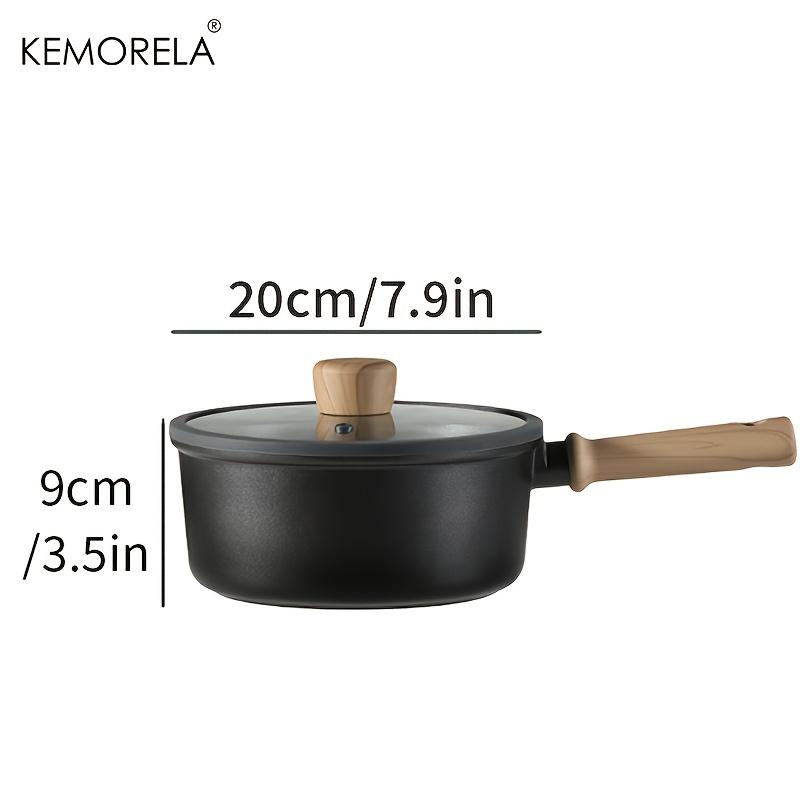 

1PCS Titanium Chef s Frying Pan Stockpot Milk Pan Set with Cover Versatile Cookware Scald-Resistant Handle Various Sizes