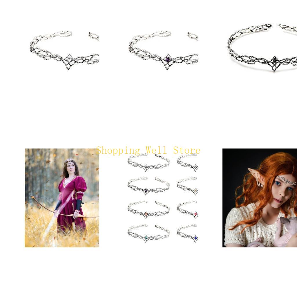 Fashion Elven King Crowns with Stylish Diamonds Adjustables Size Elegant Designs for Parties and Weddings Decoration