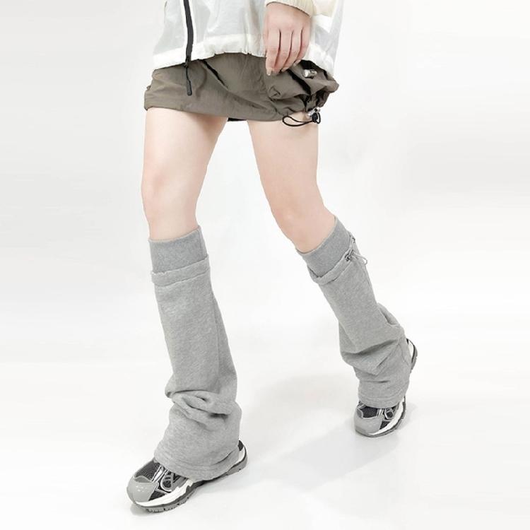 Harajuku Leg Covers with Adjustable Drawstring Punk Grunge Baggy Footless Socks Leg Warmers Gaiters Streetwear for Women