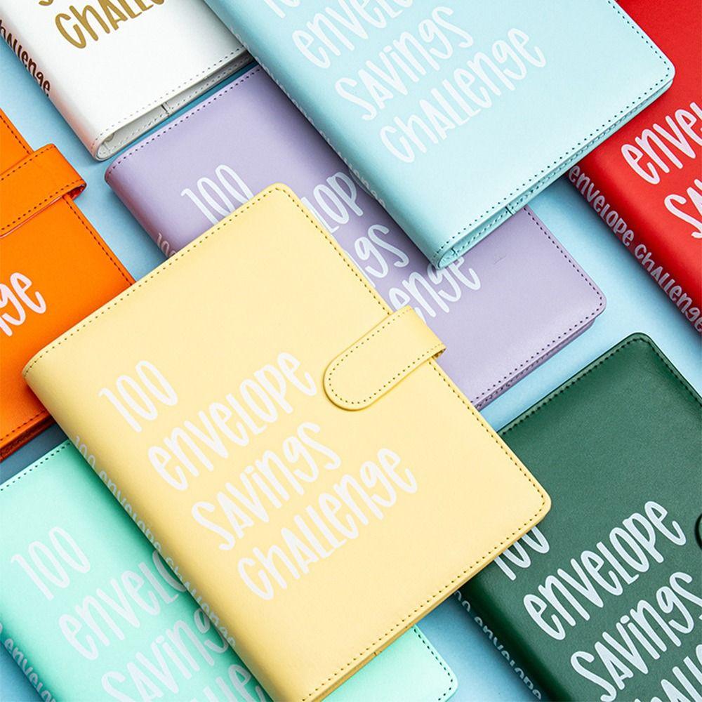 Colorful 100 Day Challenge Budget Binder Loose-leaf Saving Money Organizer  Journal Planner