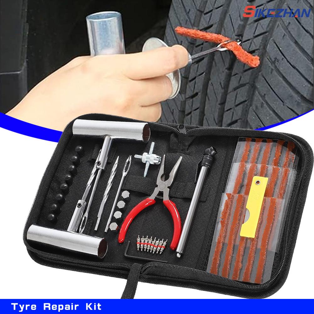 Tyre Repair Kit 45PCS Motorcycle Car Accessories Studding Tool Set Puncture Pug Set Car Tire Repair Tool Auto Bike Tire Repair