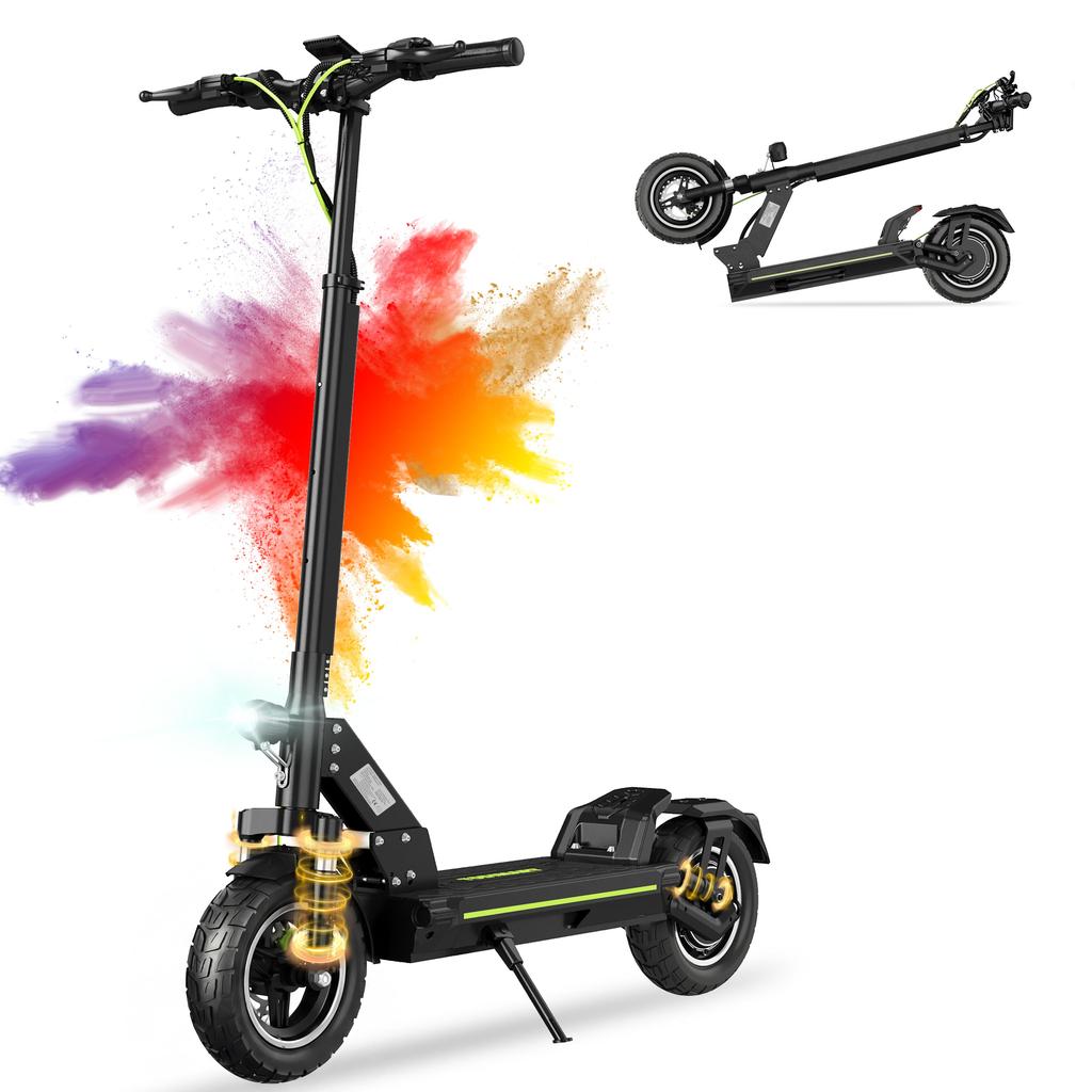 Elektrischer Roller für Erwachsene, Reichweite 45-50 km, Max. Motor 800W, Faltbar, Leistungsstark, Doppelte Federung, All-Terrain, Ultraleicht, mit TODIMART D5 App