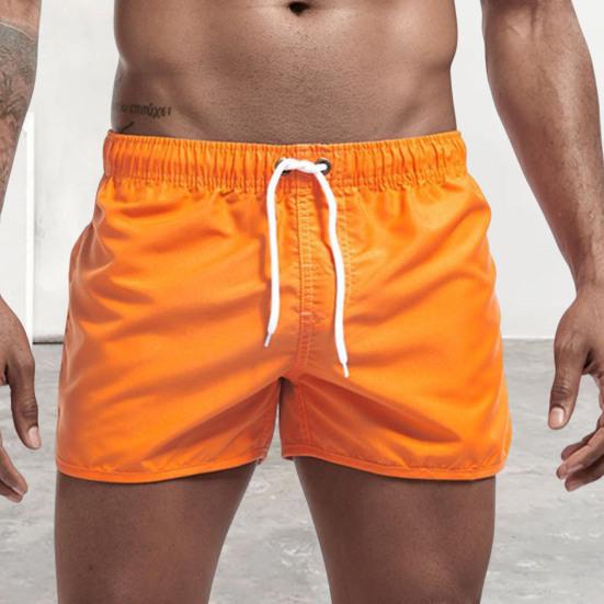 Shorts de Plage et de Surf d'Été Taille Basse Élastique Cordon de Serrage Respirant Bords Irréguliers sur les Côtés Maillot de Bain Homme