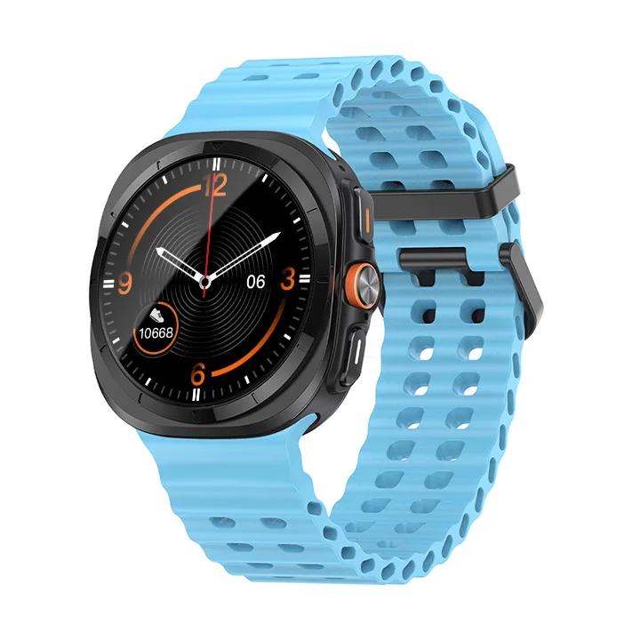 Marine Band For Samsung Galaxy Watch ultra Strap 47mm Accessories Two color Sport silicone Bracelet Galaxy Watch 7 ultra Straps