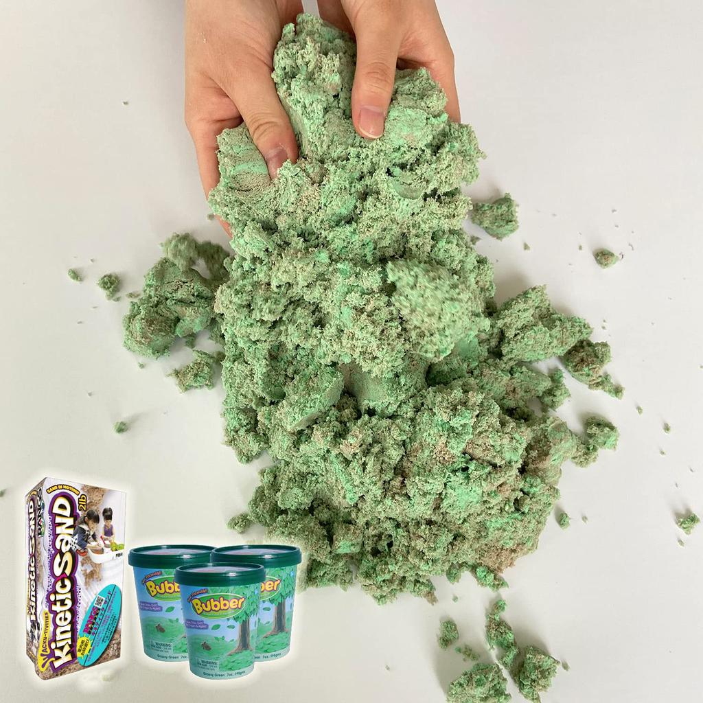 RANGS Kinetic Sand Barber Basket Green Set for Indoor Made in Passes Japanese Food Inspection & Use, Sweden,