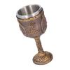 Nordic Wine Goblet Stainless Steel Liner Resin Shell Decorative Retro Beer Cup for Home Kitchen Bar