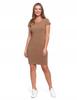 Women's Cotton Tube Dress Above the Knee Comfortable Elegant MORAJ M BEIGE