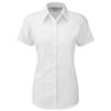 Russell Collection Womens/Ladies Herringbone Short-Sleeved Shirt