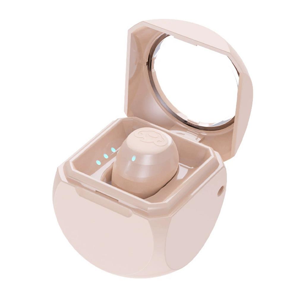 

Q1 Mini Single Earbud Wireless Bluetooth-Compatible 5.4 Headphone Invisible Sleep Earpiece Apricot