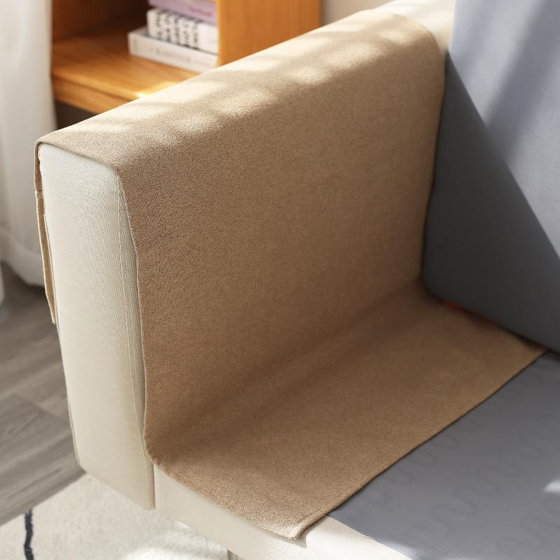 New Cotton and Linen Sofa Armrest Towel Four Season Anti Slip and Dustproof Armrest Pad Home Decoration Storage Remote Control Books