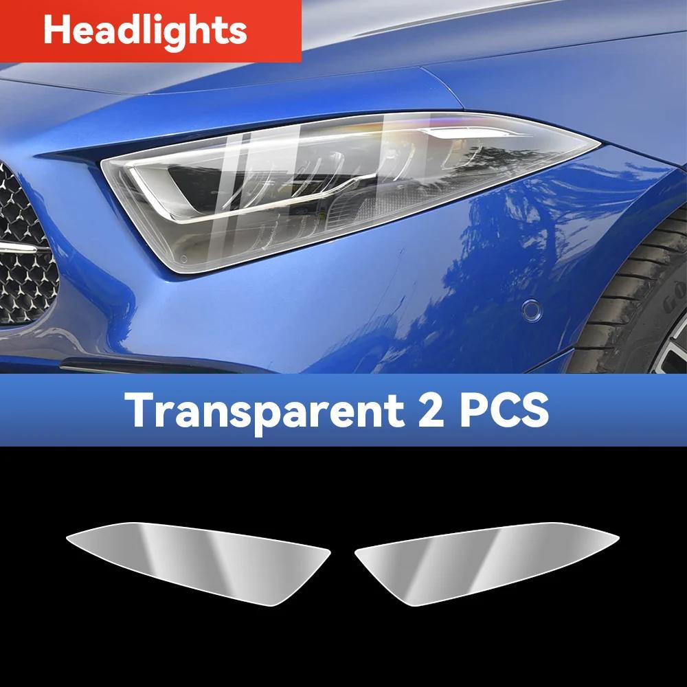 For Mercedes Benz CLS C257 2018-2025 Car Headlight Protective Film TPU Pre Cut Anti-Scratch Headlight Vinyl Film Accessories