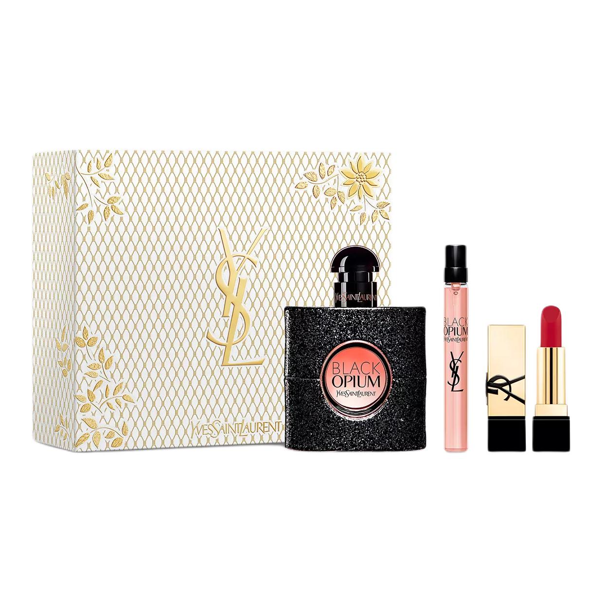 SAINT LAURENT 2024 Christmas Limited Black Ao Piao Ming Perfume Sets Eau De Parfum Pear Orange 50ml/90ml+10ml+Lipstick Gentle