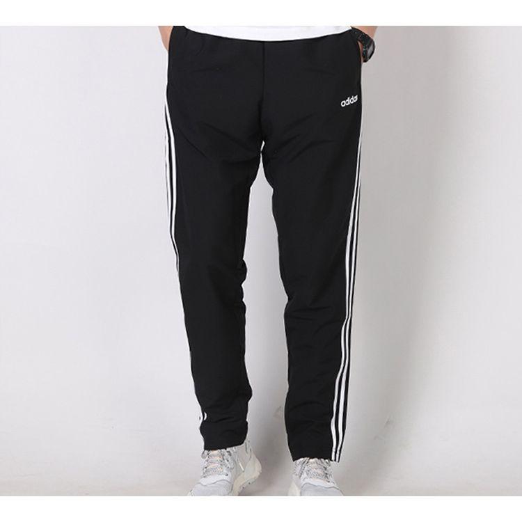 adidas Knit Sports Casual Pants Men Bottoms Black FI7164