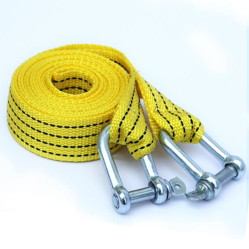 Double-Layer Thickened Car Tow Rope with Eagle Hook for Emergency Towing