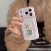ins cute tulip embroidery rabbit for iphone17ProMax Apple 17 mobile phone case 16 new 15pro cartoon 14 creative 13 women's 16promax silicone anti-drop