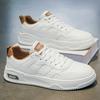 Spring Summer New Designer White Shoes for Men Fashion Lace Platform Board Shoes Male Casual Sports Sneakers Man