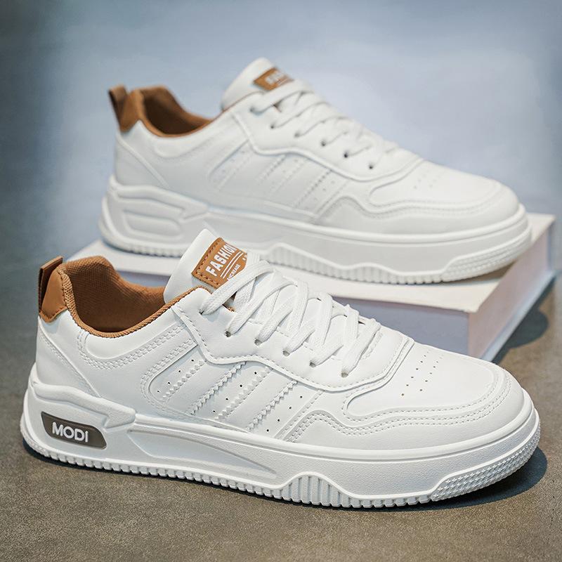 Spring Summer New Designer White Shoes for Men Fashion Lace Platform Board Shoes Male Casual Sports Sneakers Man