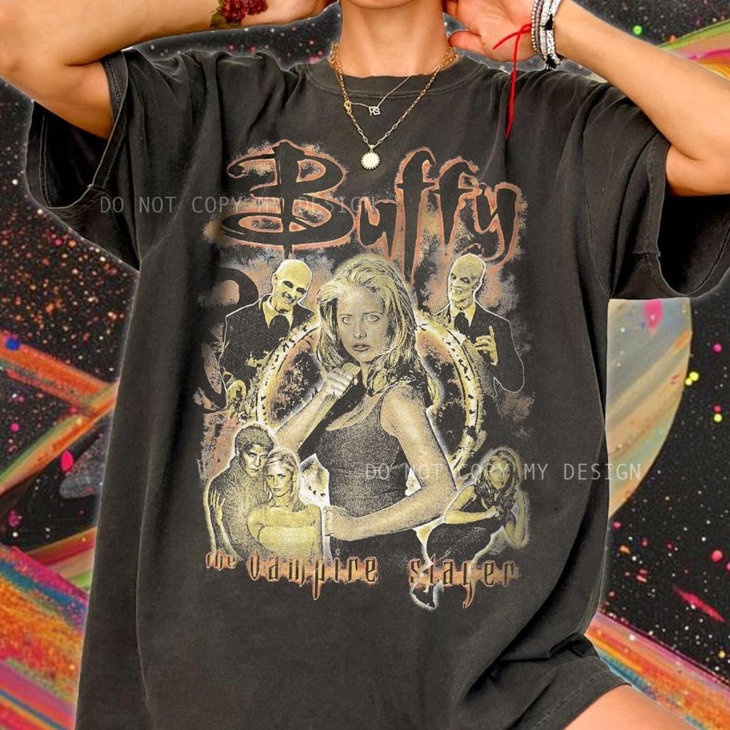 T-shirt Grafica Buffy L'ammazzavampiri, Buffy & Angel, T-shirt Film, T-shirt Grafica Y2k #7413