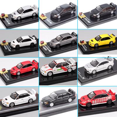Hobby Japan 1/64 Scale Mitsubishi Lancer GSR RS Evolution EVO IX VII IV VIII Ralliart Rally Car Model Diecasts Toy Vehicles HJ64