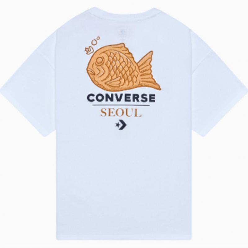 Converse CoTTon Bungeoppang Seoul CiTy T shirT Black Mch647 023