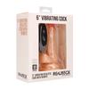 RealRock - Vibrating Realistic Dildo with Testicles - with Remote Control 15 Cm