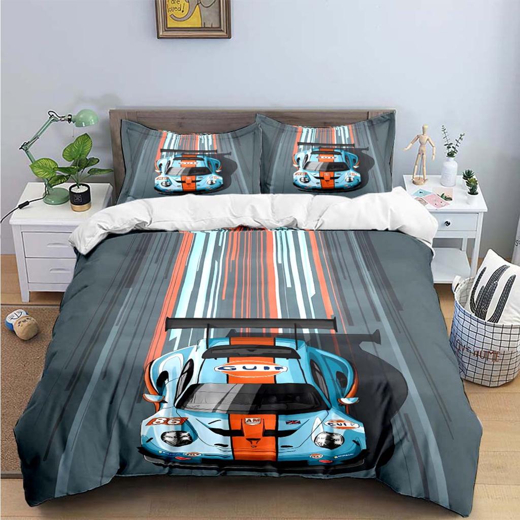 Fashion G-Gulf Racing Pattern Bedding Sets Bed Supplies Set Duvet Cover Comforter Set Bedding Set Luxury Gift
