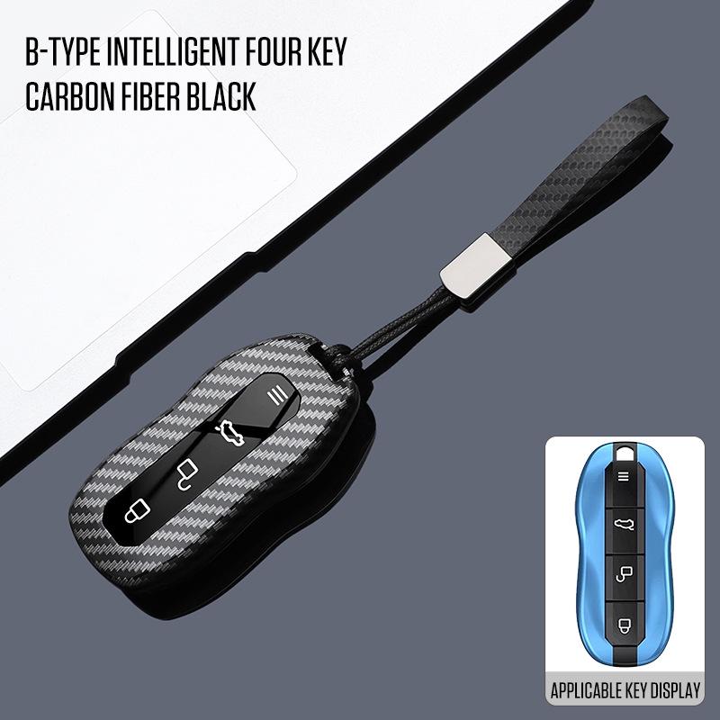 Xiaomi SU7 Ultra Second Gen Carbon Fiber Car Key Case with Card Holder & Buckle