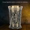 Bronze Metal Shot Glass Embossed Vintage Wine Glass Shot Glasses Retro Whiskey Cup  For Cocktail