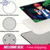 Ash Ketchum Pixel Art with Pokeball Print Doormat Non-Slip Absorbent Floor Mat for Indoor Entrance Home Decor