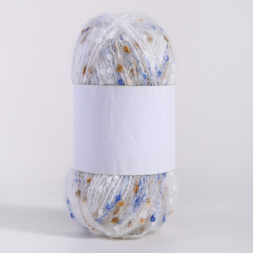 

50 г/моток Пряжа из мохера радужной расцветки с точками Мягкая и удобная Пряжа ручной вязки для DIY шарфа, свитера, шали, пальто Вязание спицами, крючком Смешанная пряжа One Size