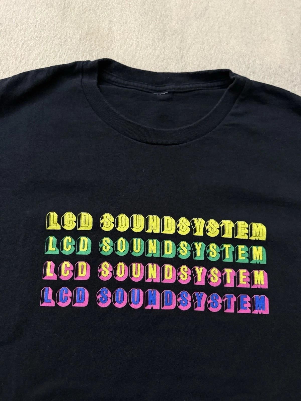 

Hot LCD Soundsystem Band Logo Band Black For Fans S to 5XL Shirt SG921 5XL різнокольоровий
