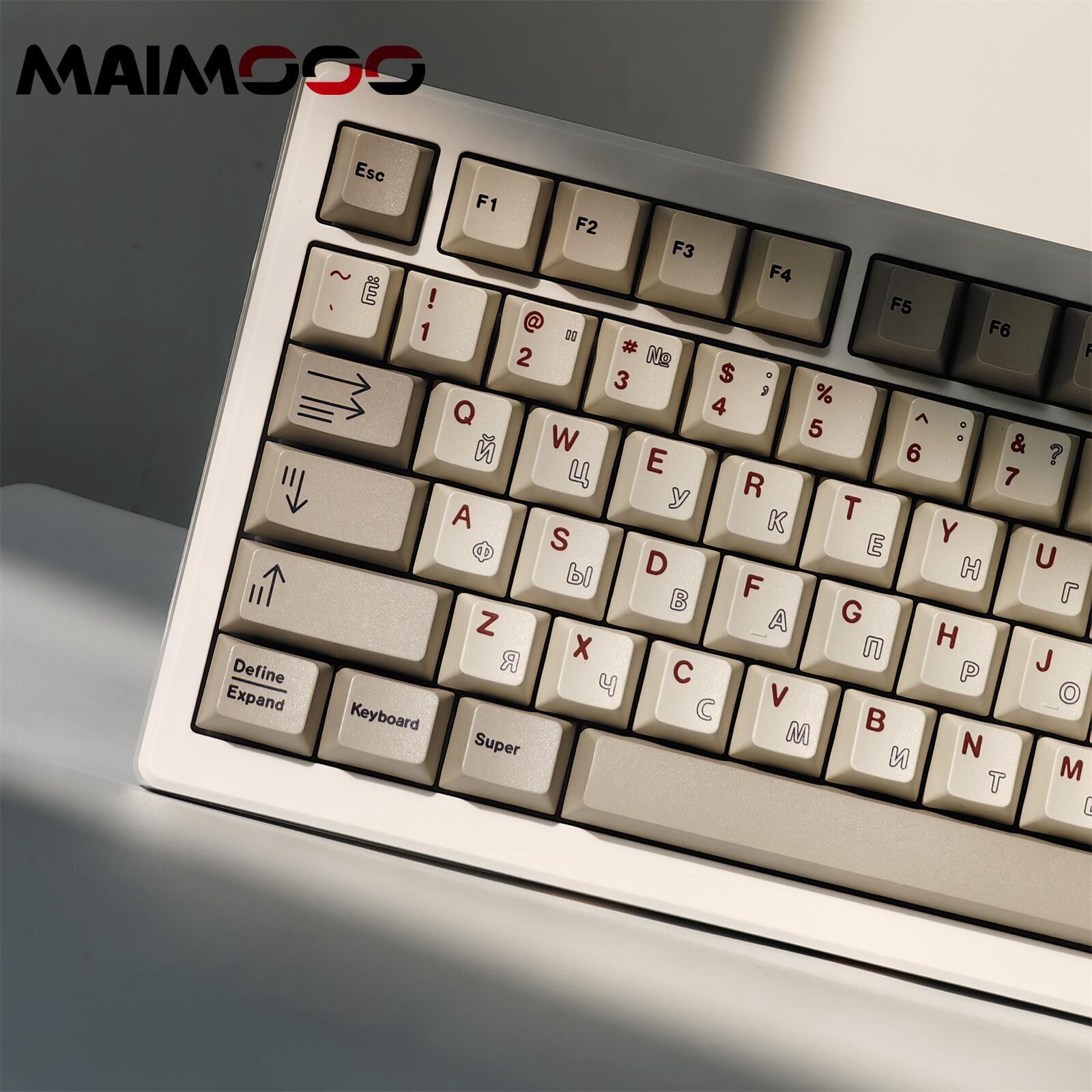 MAIMOOO Retro Russian Keycap White 145-Keys
