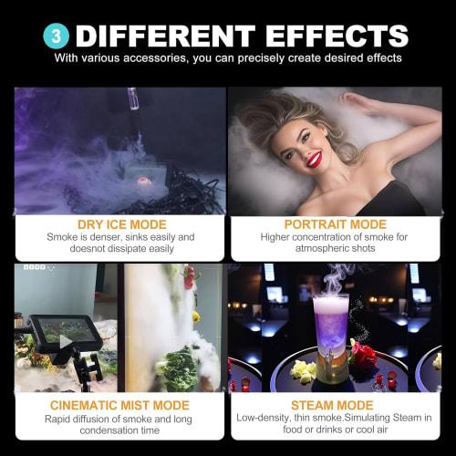 Portable Fog Machine | Slim Black Smoke Machine for Dance Stage, Halloween, and DJ Parties