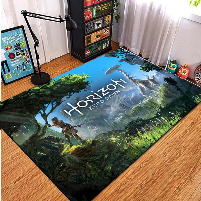 GAME Horizon Zero Dawn Large Area Rugs Carpet for Home Living Room Bedroom Sofa Doormat Kids Non-slip Floor Play Mat Sonic
