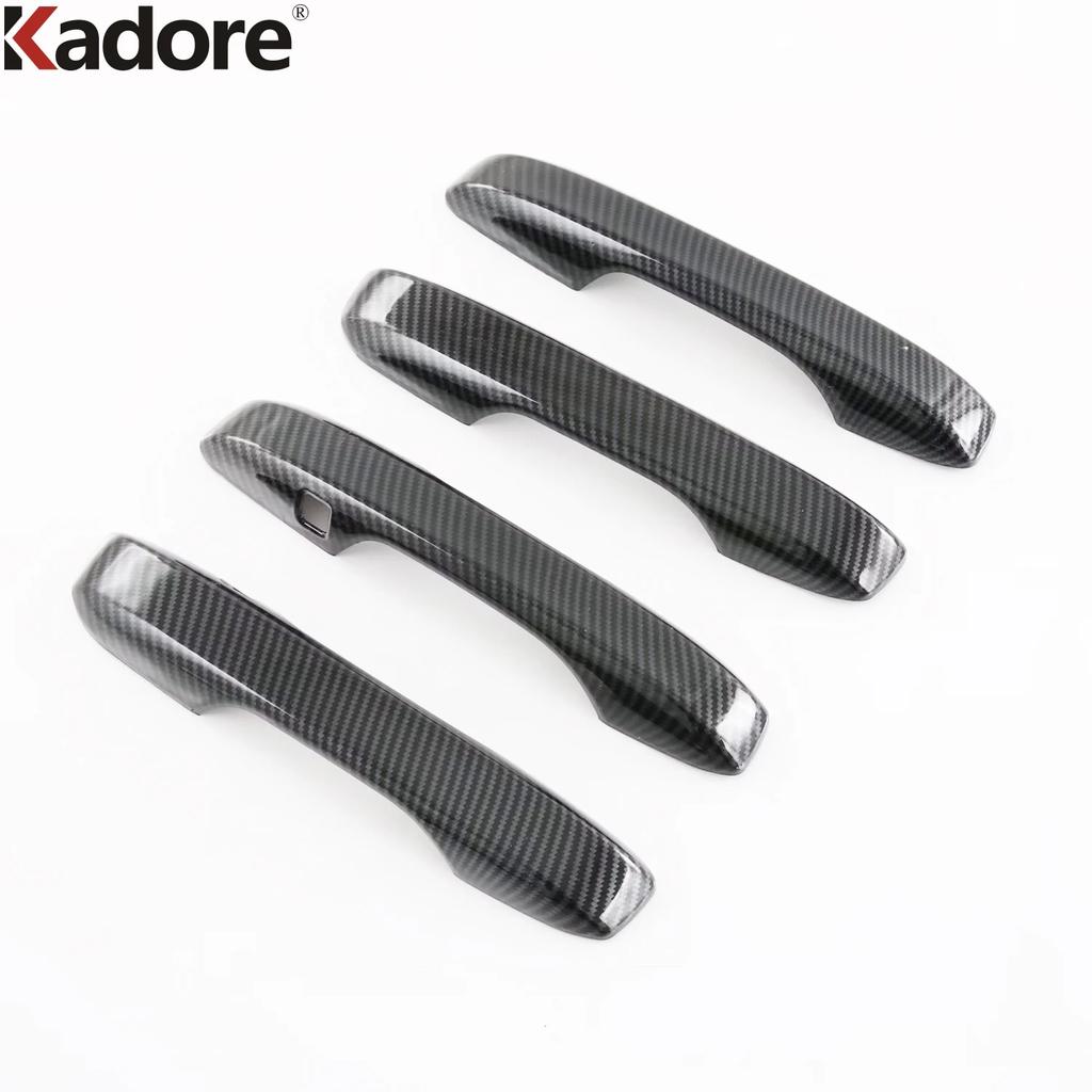 For Honda CRV CR-V  2024 2025 Carbon Fiber Car Door Handle Cover Trim Side Door Handles Catch Cap Overlay Accessories