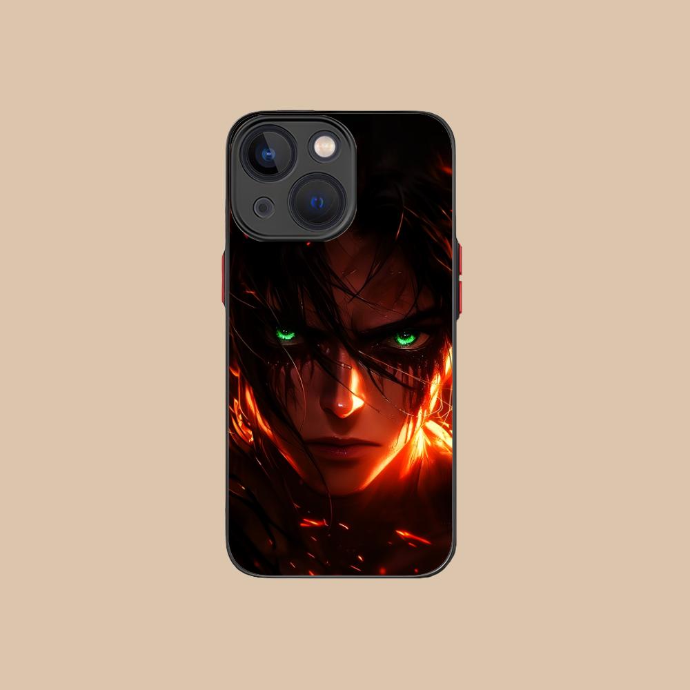 AOT Eren Mobile Cell Phone Case for iPhone 16 15 14 13 12 11 X XR XS 8 7 Pro Max Plus Mini Colour Printing Silicone Luxury Cover