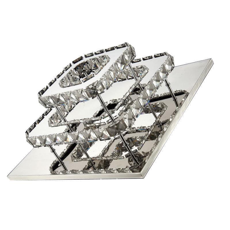 

Dimmable Square LED Crystal Ceiling Light for Entryway, Hallway & Balcony Neutral White 4200K