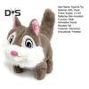 Electric Plush Squirrel Toy Interactive Jumping Movable Tail Squirrel Toy Toddlers Educational Baby Tummy Time Crawling Stuffed Animal Toy
