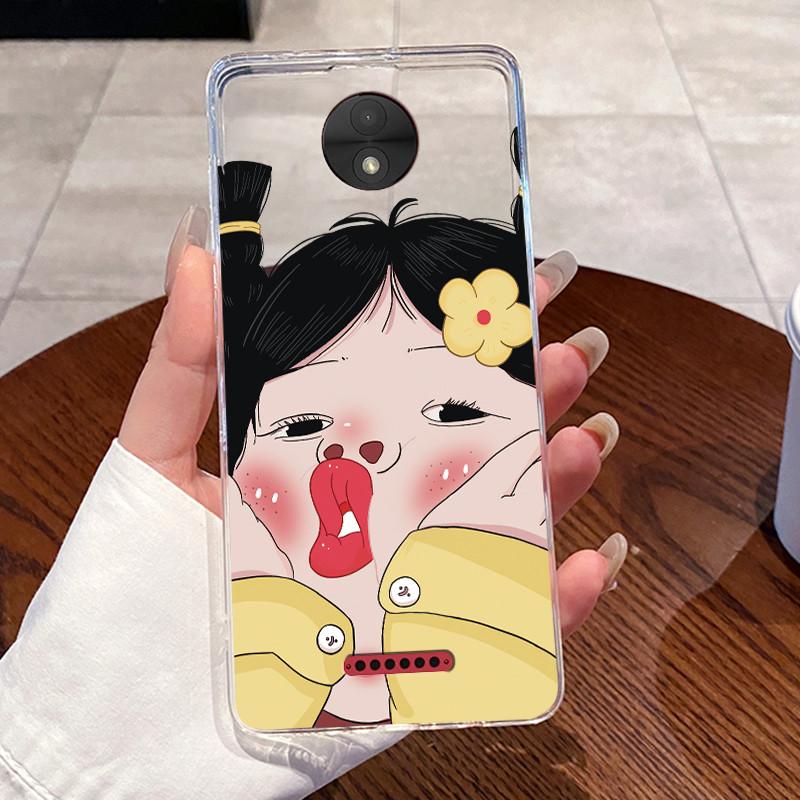 Casing For Motorola Moto C Plus Case Aesthetic Cute Cat Astronaut Transparent Soft Silicone Back Cover Moto C CPlus Phone Case
