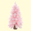 Snow Pointy Pink Spray Mini Christmas Tree Tabletop Window Decoration Decoration