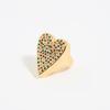 BIMBA Y LOLA Multi-Crystal Gold Heart Ring B246AIR008PKD