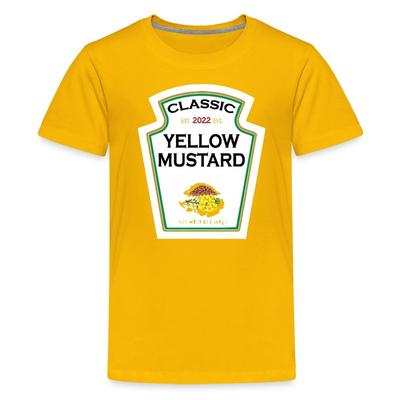 Yellow Mustard Costume Funny Couples Costumes Halloween Kids' Premium T-Shirt