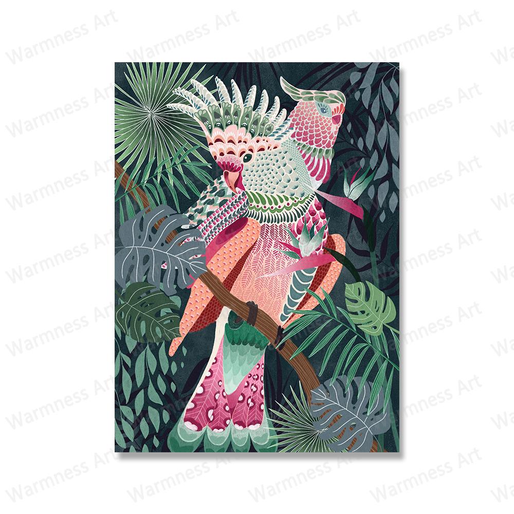 

Пальма тропический ботанический настенный художественный холст картина океан Медуза Радуга плакаты животные птицы принты для домашнего декора 40x50cm No Framed бордовый