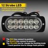 4xAmber White Strobe Light 12LED Car Truck New Beacon Warning Hazard Flash