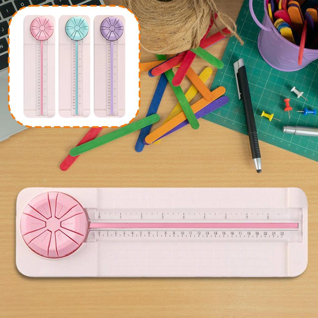Craft Paper Cutter Lightweight Small Trimmer for Scrapbook Journal DIY Green